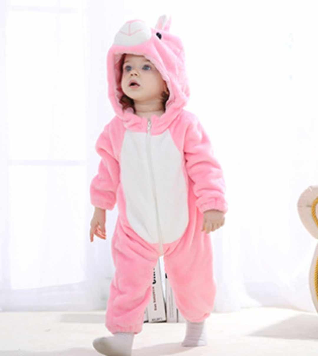 Różowa piżama dziecięca królik - obrazek 2