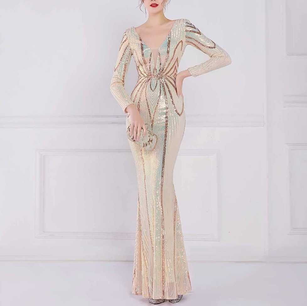 Sukienka CEKINOWA maxi rozmiar L - obrazek 2