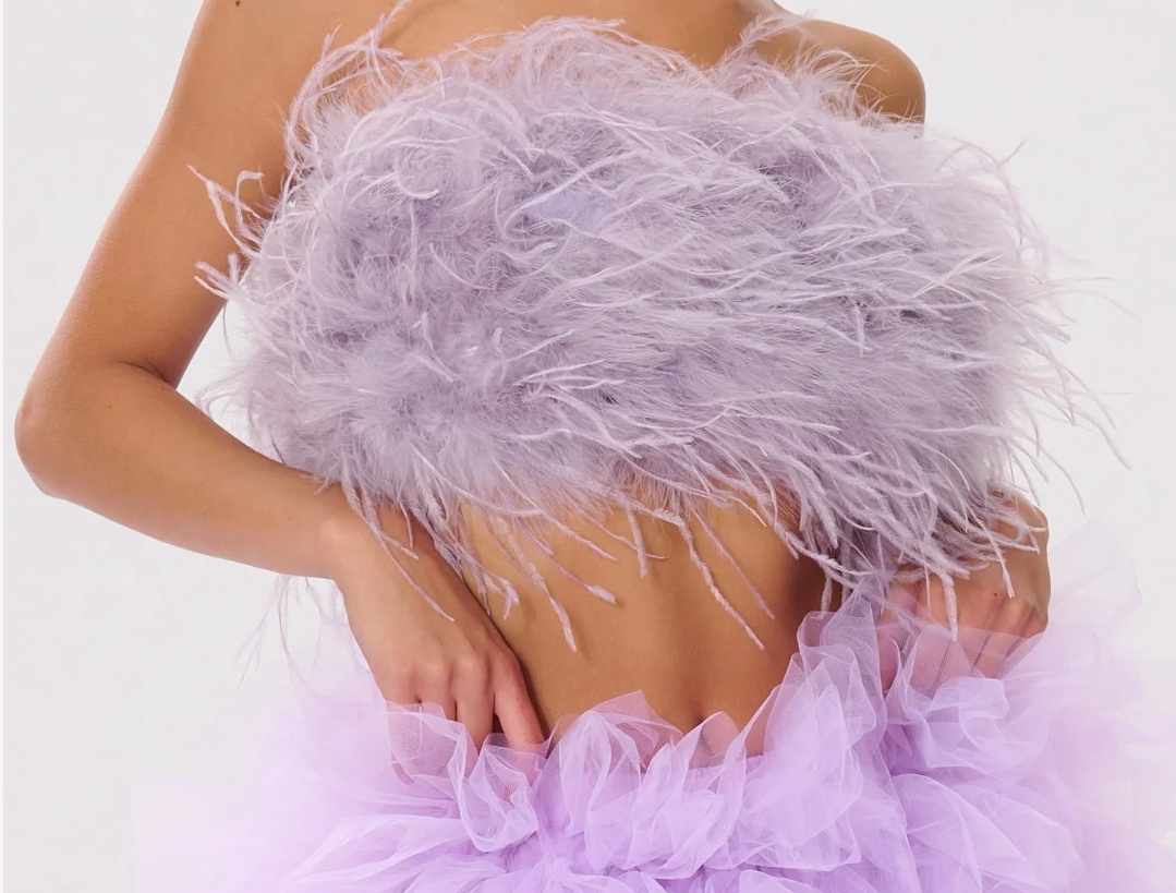 Top damski z piór rozmiar XS - obrazek 3