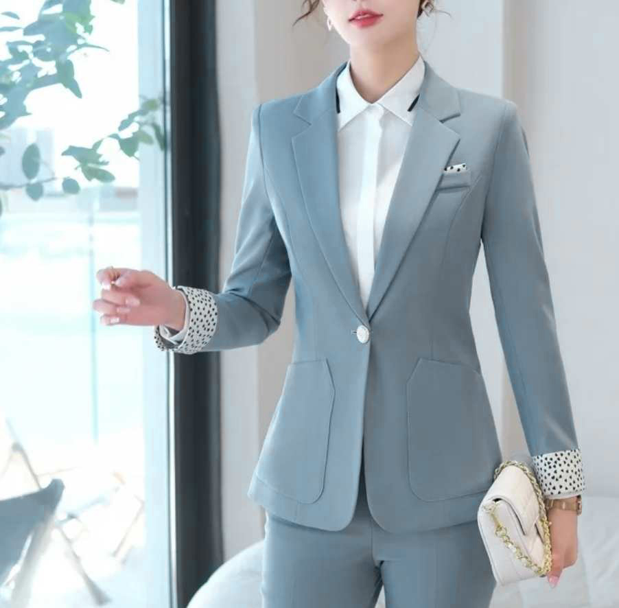 Damski garnitur elegancki komplet dwuczęściowy - obrazek 2