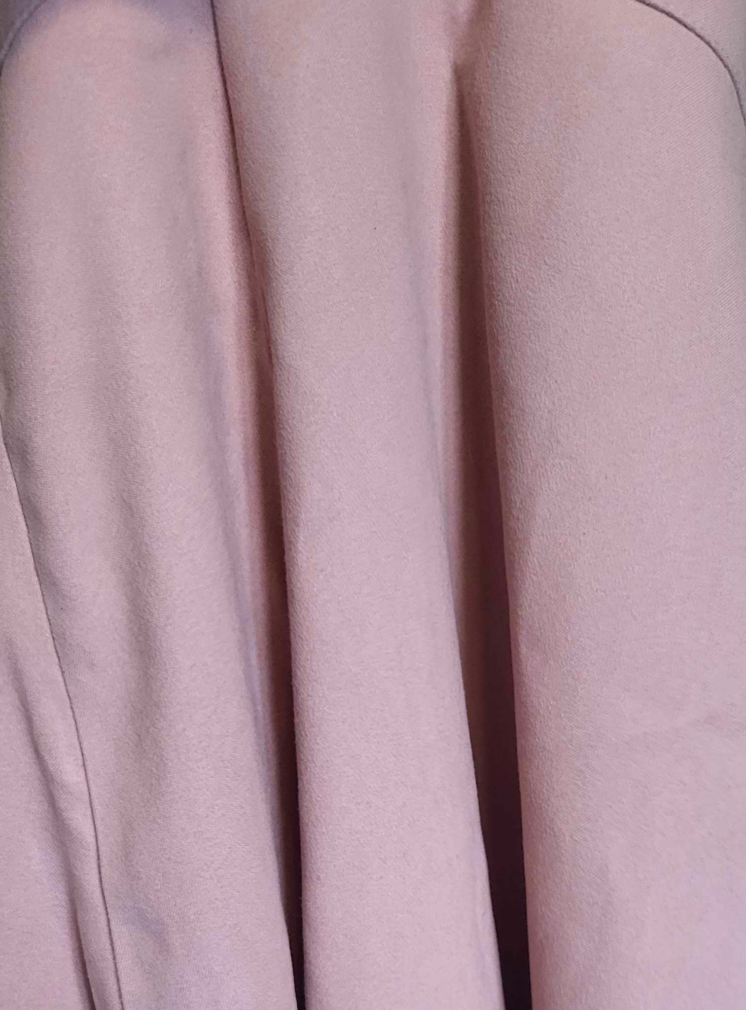 Welurowa spódnica rozkloszowana różowa midi rozmiar S - obrazek 3