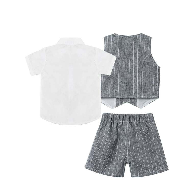Elegancki chłopięcy komplet 3-częściowy na lato - obrazek 2