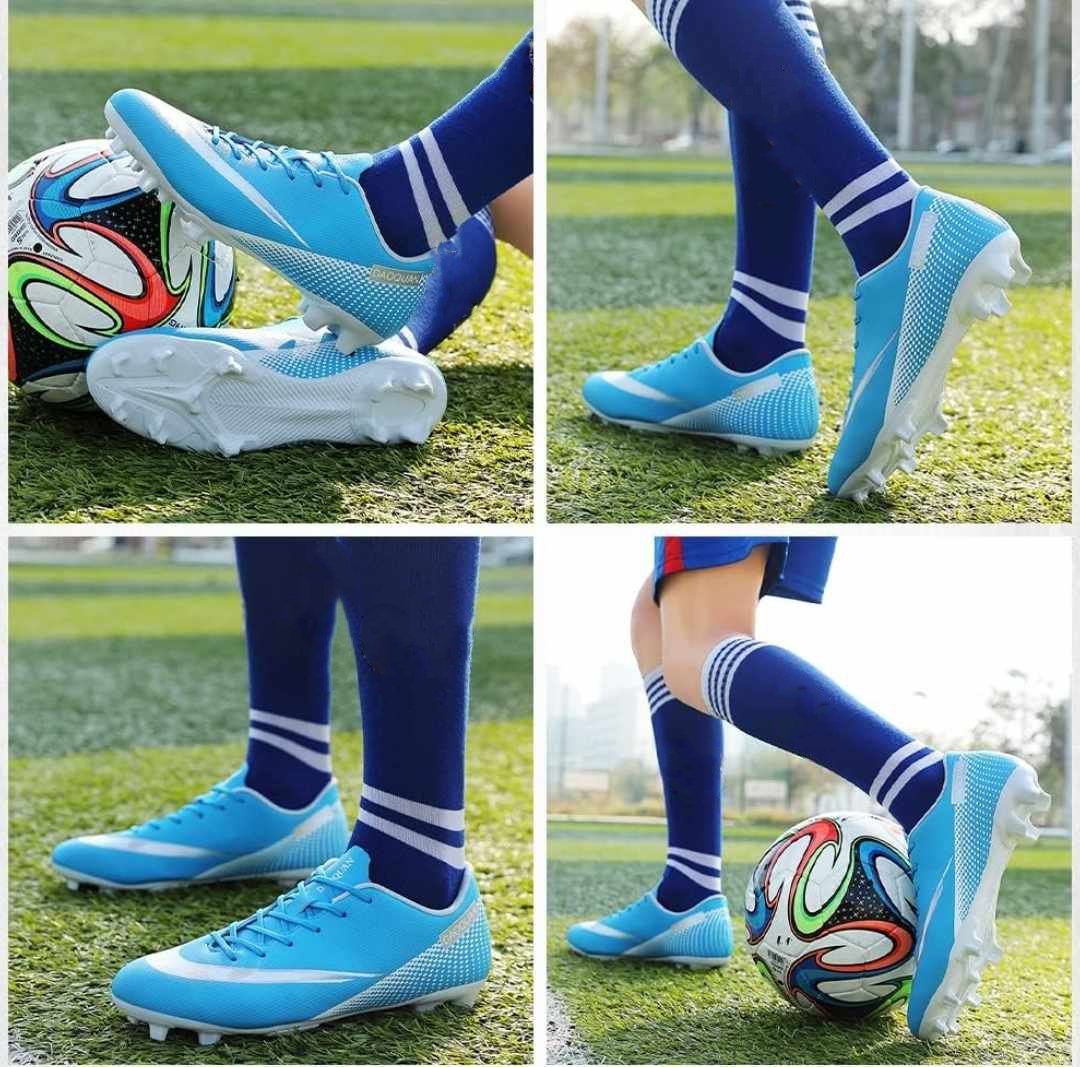 Buty piłkarskie męskie korki niebieskie - obrazek 4