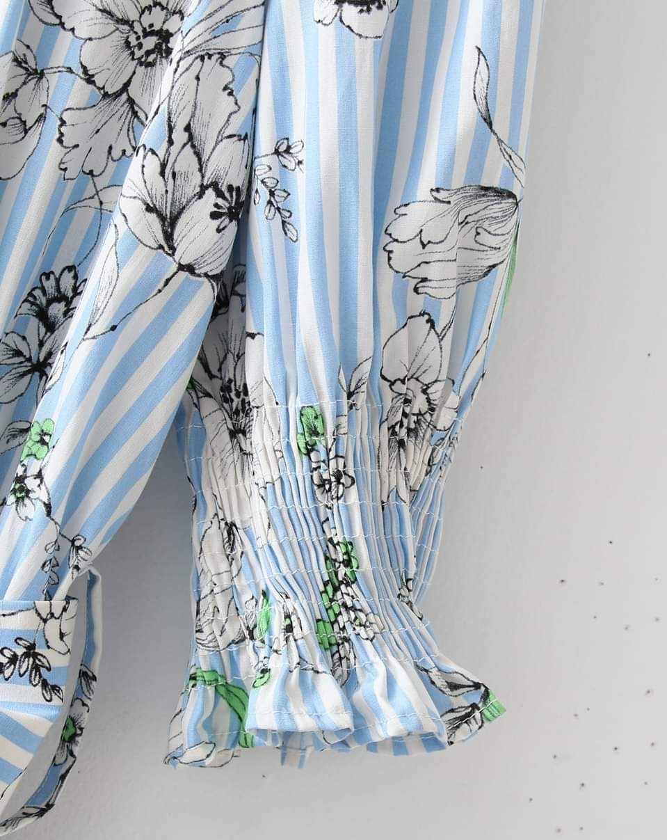 Rozkloszowana sukienka midi z 3/4 rękawem rozmiar S - obrazek 4