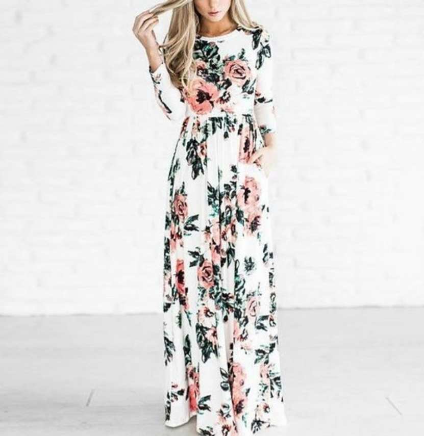 Sukienka maxi w kwiaty rozmiar S - obrazek 3