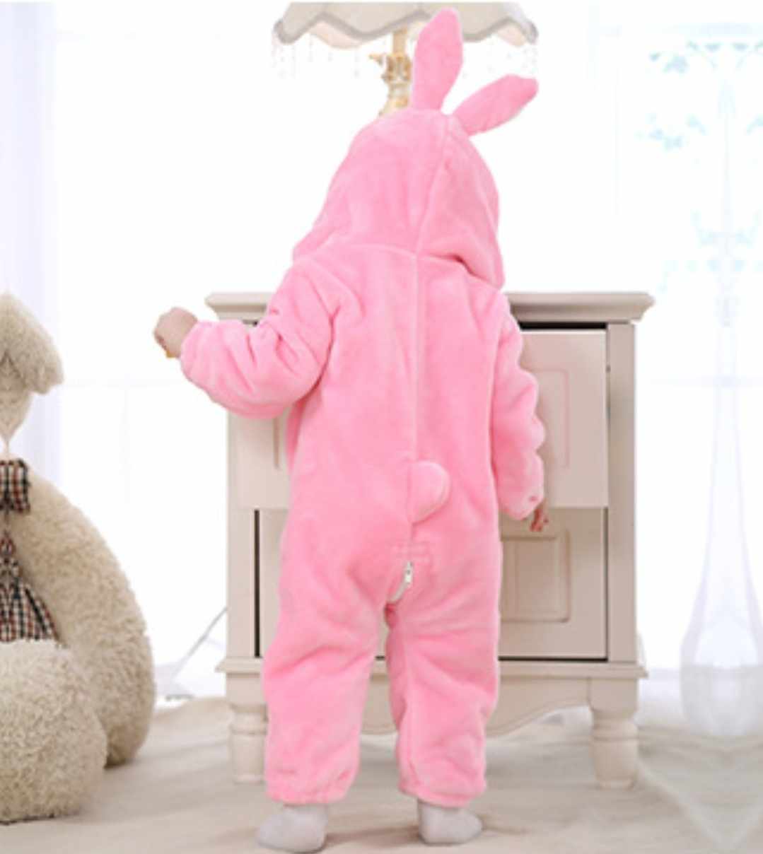 Różowa piżama dziecięca królik - obrazek 3