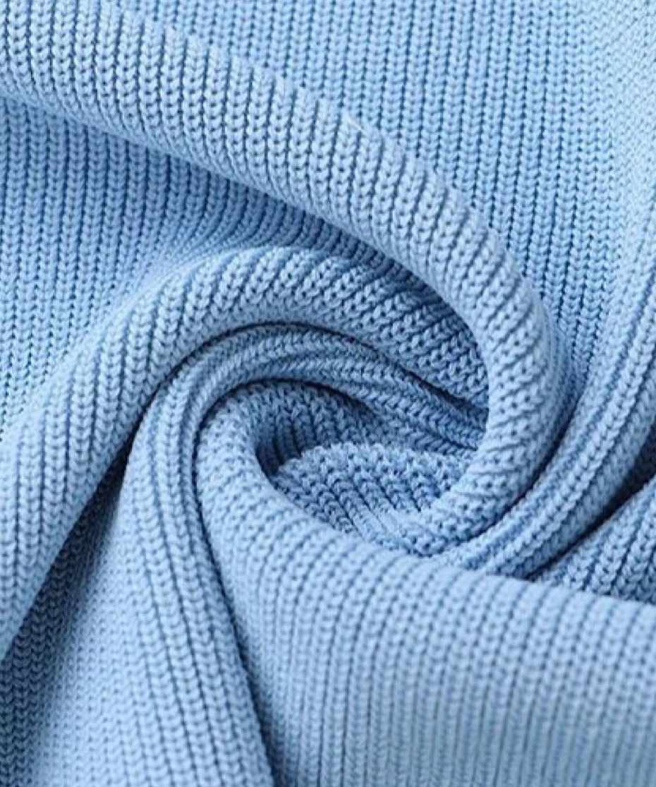 Sukienka dzianinowa niebieska mini rozmiar M - obrazek 3