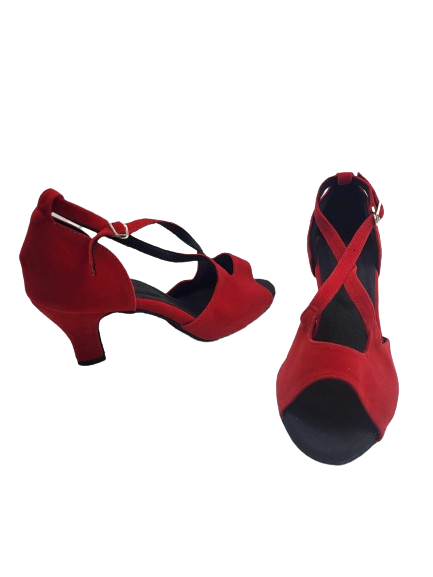 Damskie czerwone buty do tańca - obrazek 7