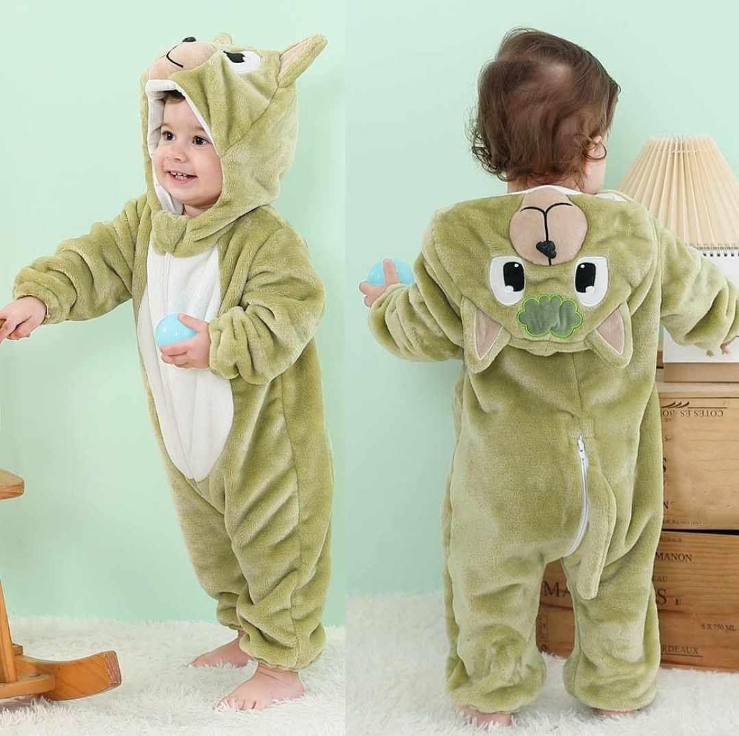 Zielona piżama dziecięca piesek rozmiar 70 - obrazek 2