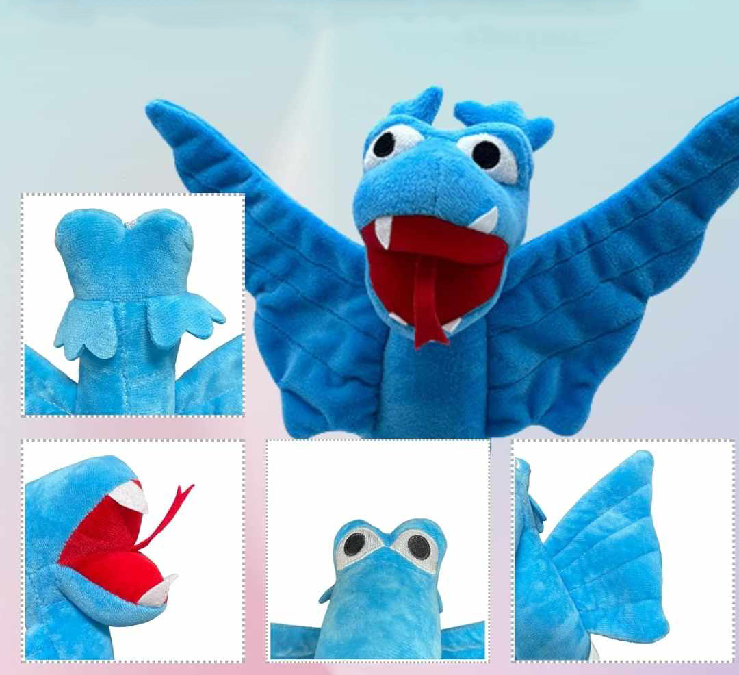 MASKOTKA PLUSZOWA ZABAWKA Niebieski Smok - obrazek 3