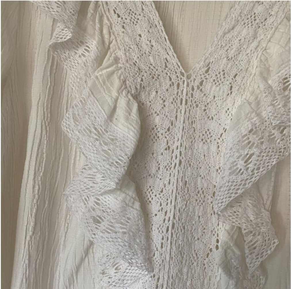 Damska bluzka przewiewna z koronką rozmiar S - obrazek 2