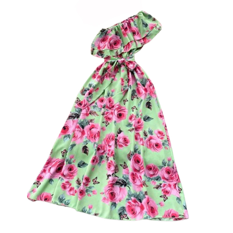 Sukienka midi w kwiaty na jedno ramię rozmiar S