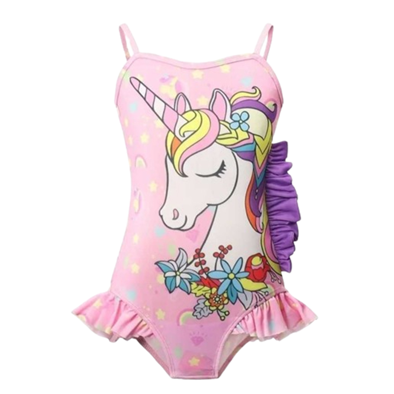 Dziewczęcy jednoczęściowy strój kąpielowy Jednorożec