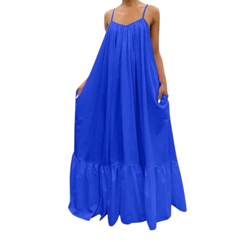 Luźna sukienka rozkloszowana maxi rozmiar XL