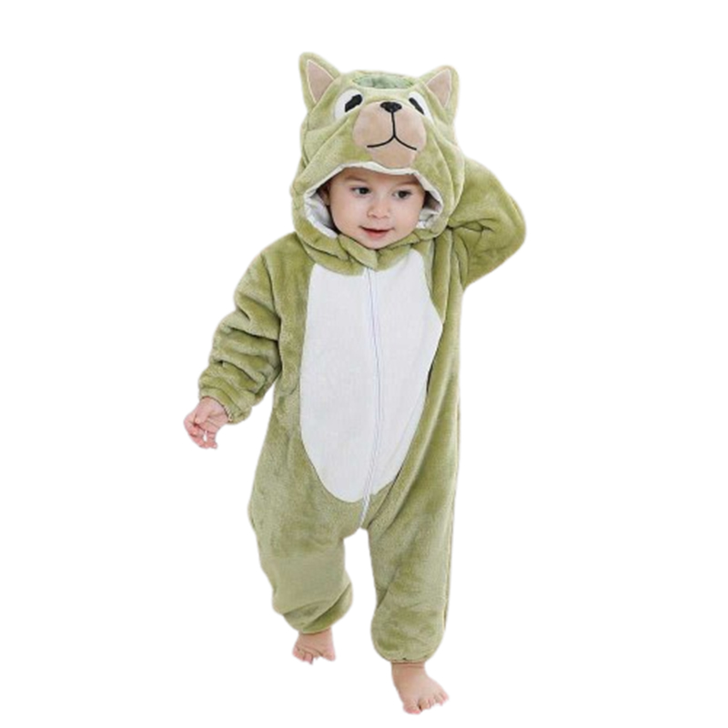 Zielona piżama dziecięca piesek rozmiar 70