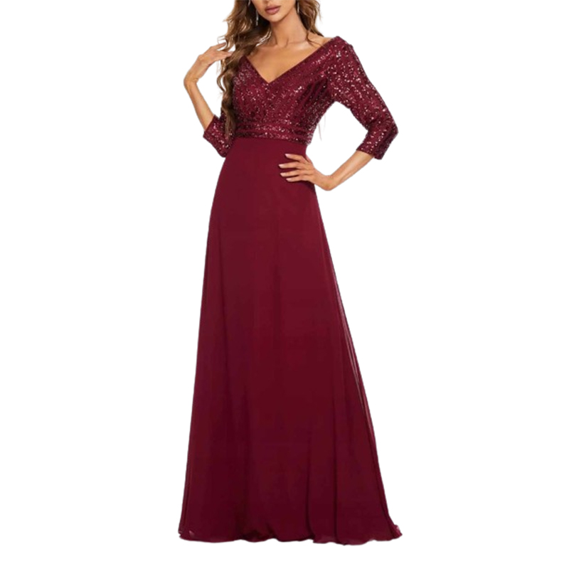 Elegancka sukienka maxi z cekinami rozmiar M