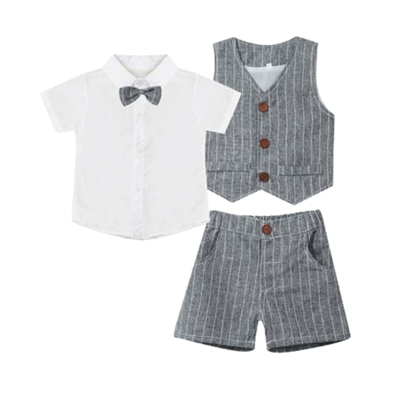Elegancki chłopięcy komplet 3-częściowy na lato