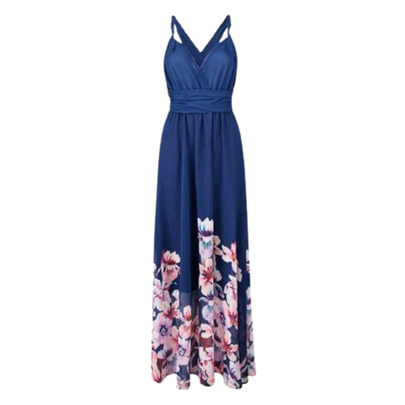 Szyfonowa maxi sukienka w kwiaty