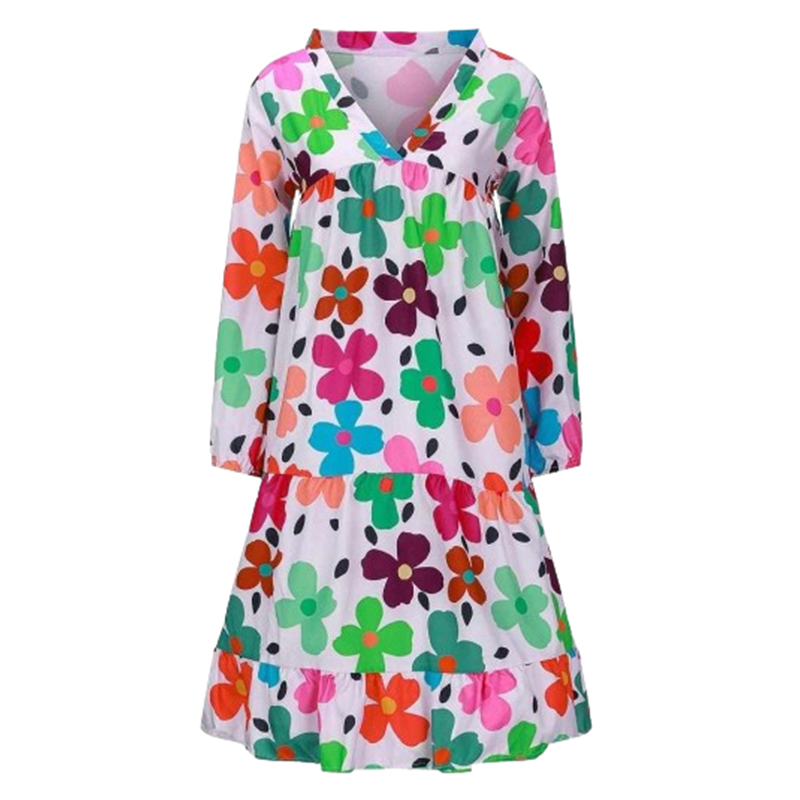 Damska sukienka letnia z długim rękawem rozmiar 3XL