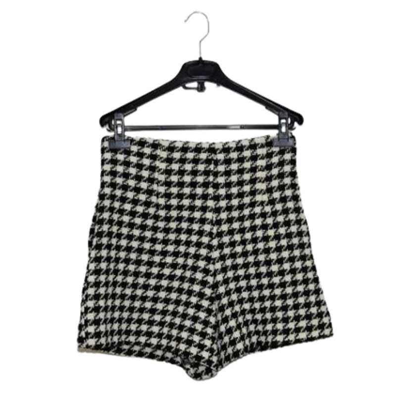 Dzianinowe spodenki damskie w pepitkę rozmiar S - obrazek 2