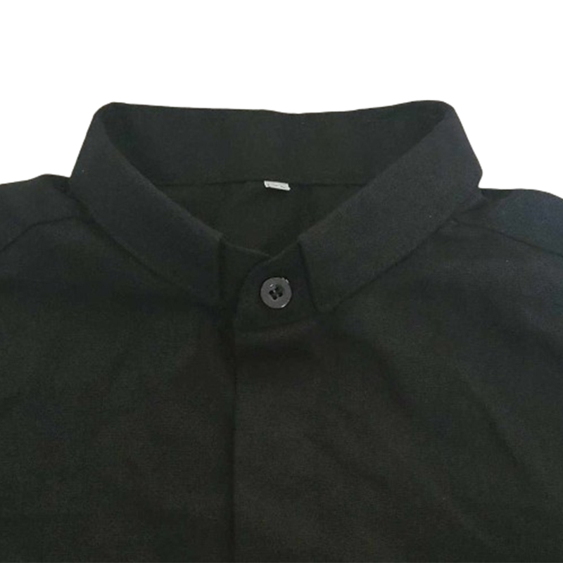 Koszula kapłańska czarna z długim rękawem - obrazek 4