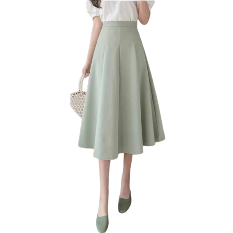 Welurowa spódnica rozkloszowana różowa midi rozmiar S