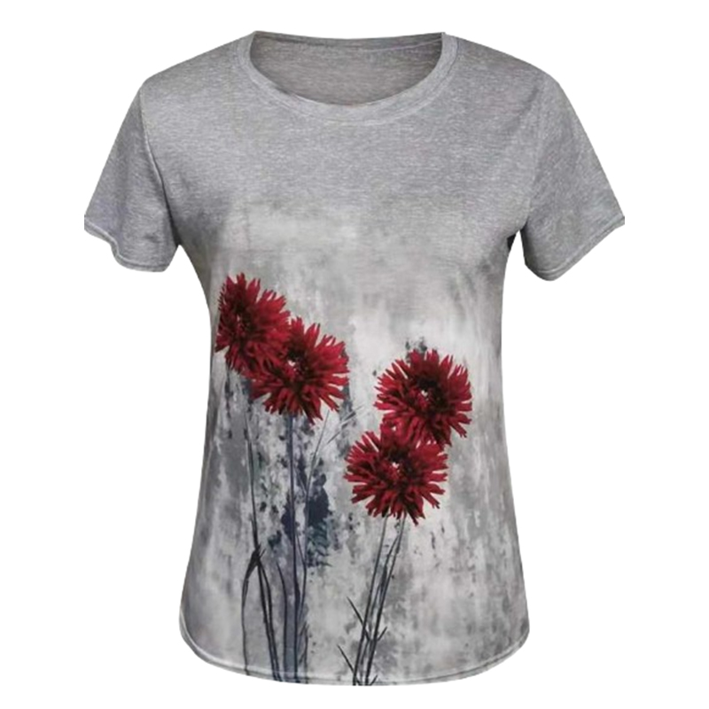 Koszulka szara z nadrukiem rozmiar XL