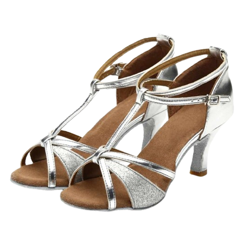 Damskie srebrne buty do tańca