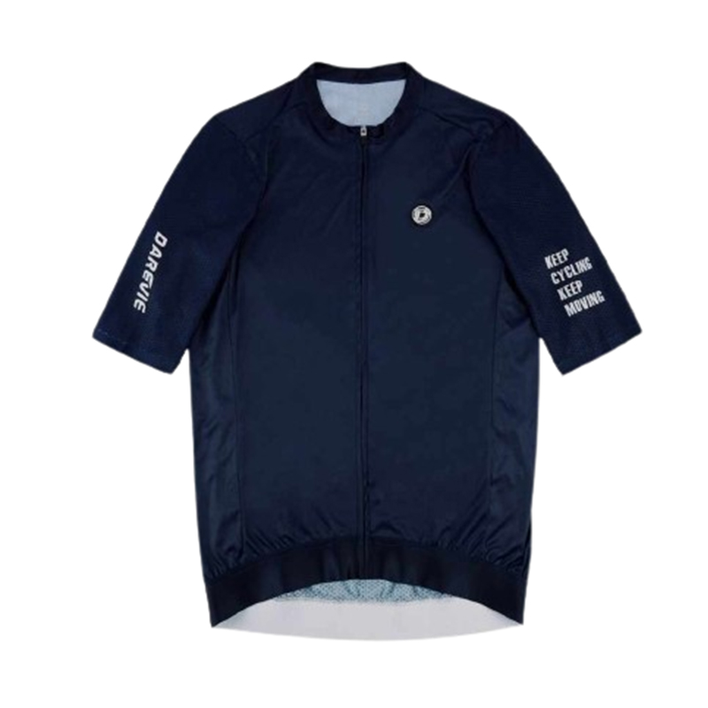Koszulka rowerowa granatowa z krótkim rękawem