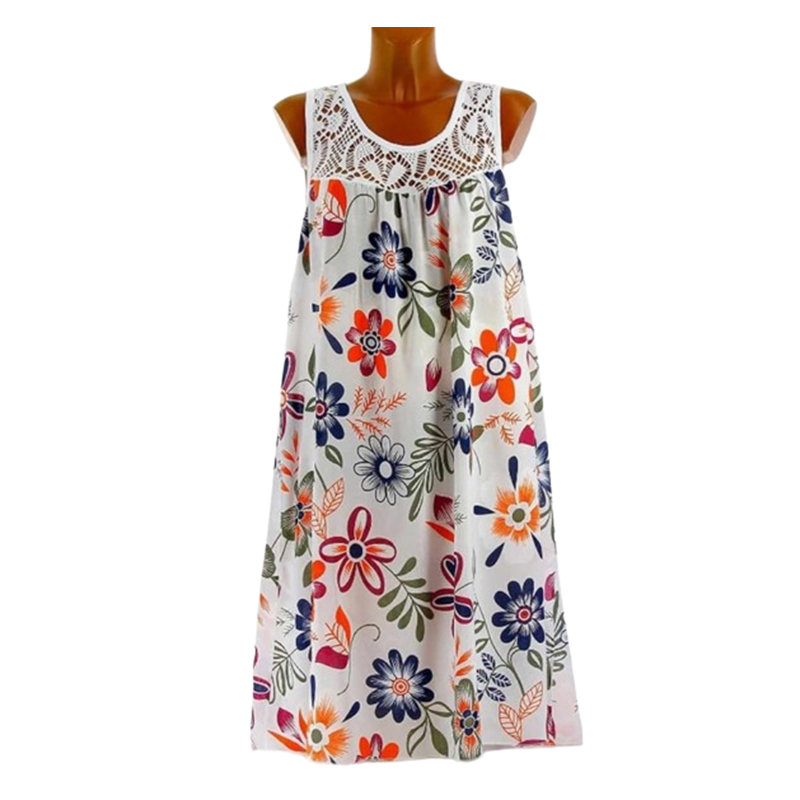 Sukienka letnia mini w kwiaty rozmiar L