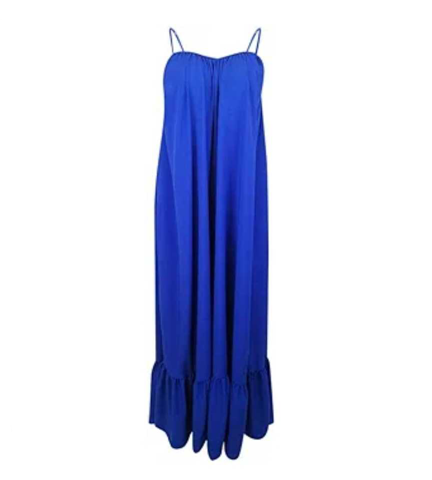 Luźna sukienka rozkloszowana maxi rozmiar XL - obrazek 2