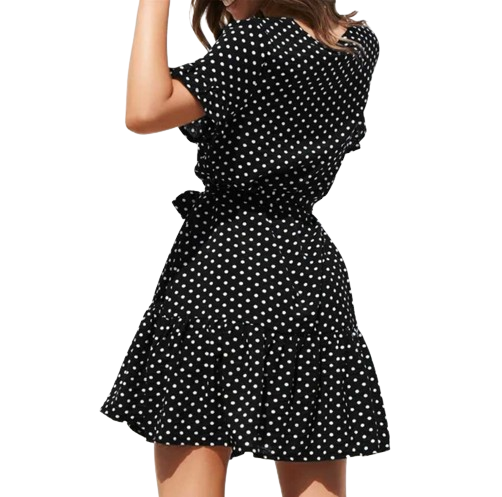 Damska letnia sukienka w groszki rozmiar M - obrazek 3