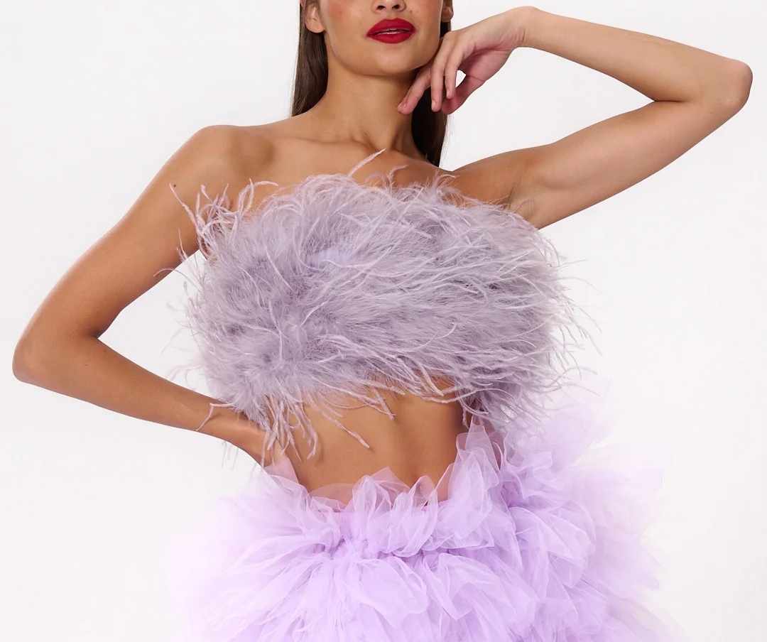 Top damski z piór rozmiar XS - obrazek 2