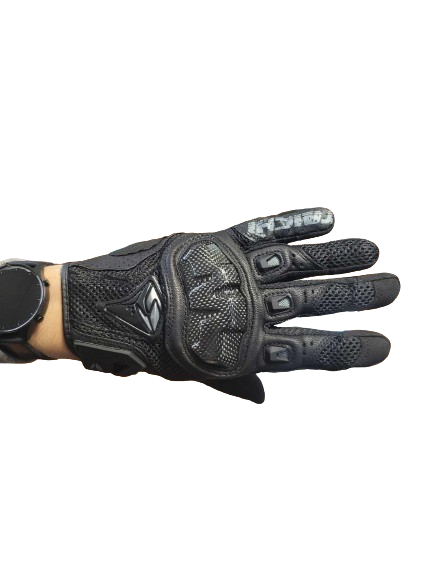 Rękawice motocyklowe czarne rozmiar M - obrazek 2