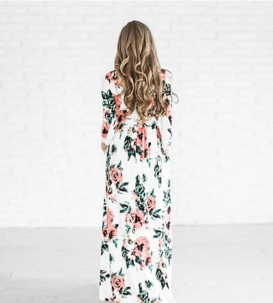 Sukienka maxi w kwiaty rozmiar S - obrazek 4