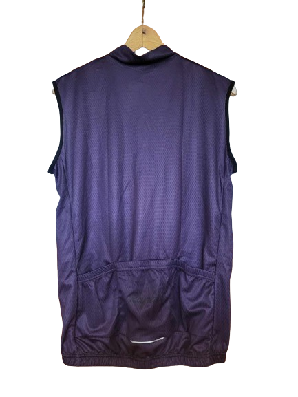 Koszulka rowerowa fioletowa bez rękawów - obrazek 2