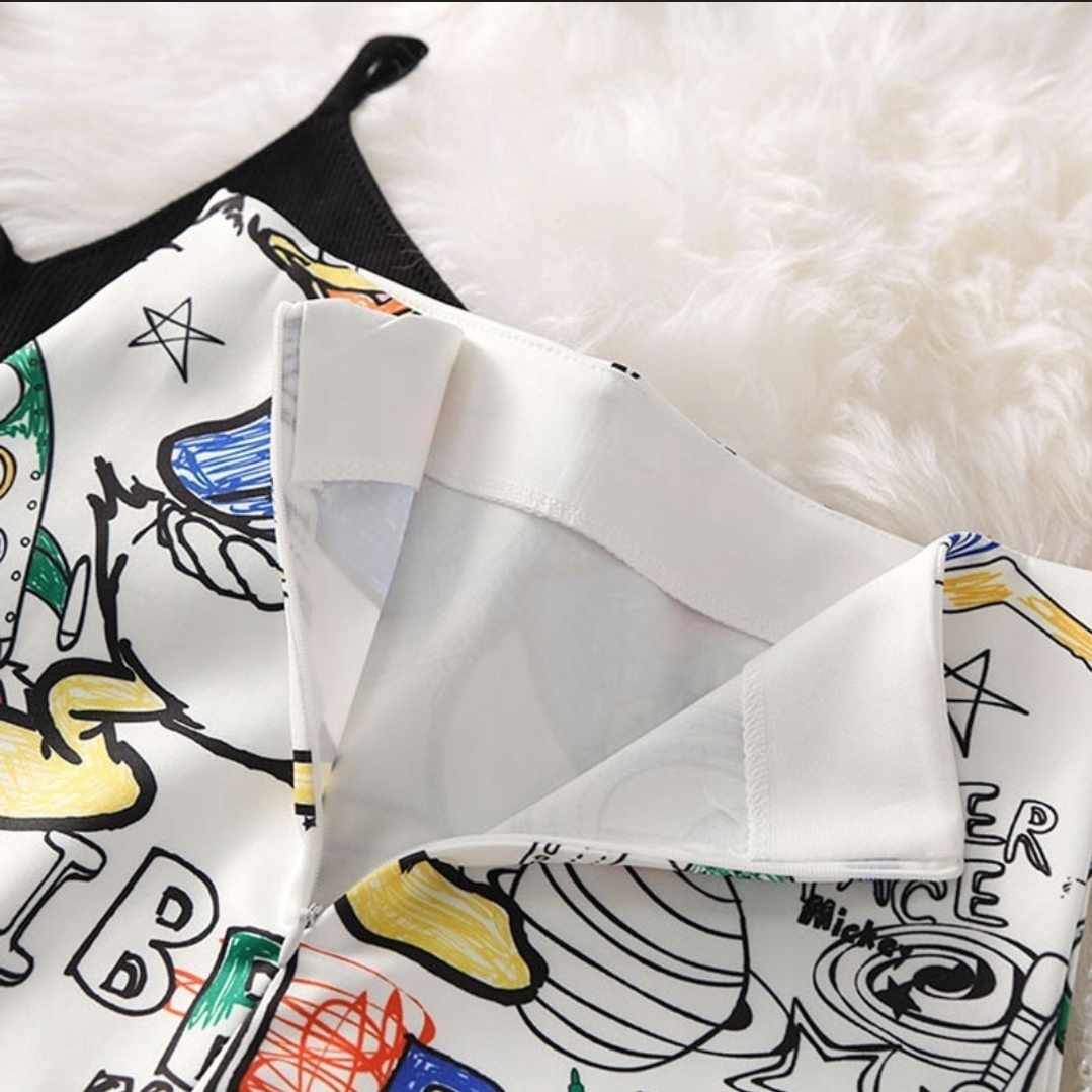 Ołówkowa spódnica z bajkowym motywem rozmiar L - obrazek 3