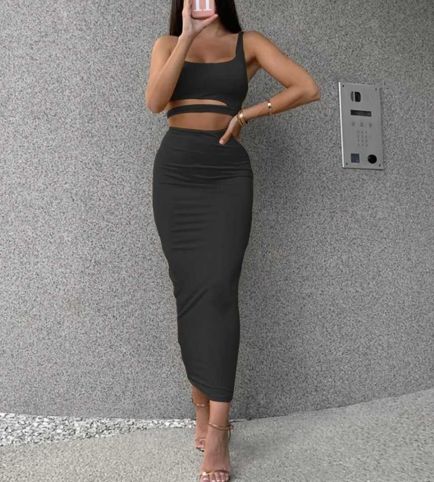 Dwuczęściowy czarny komplet rozmiar S - obrazek 4