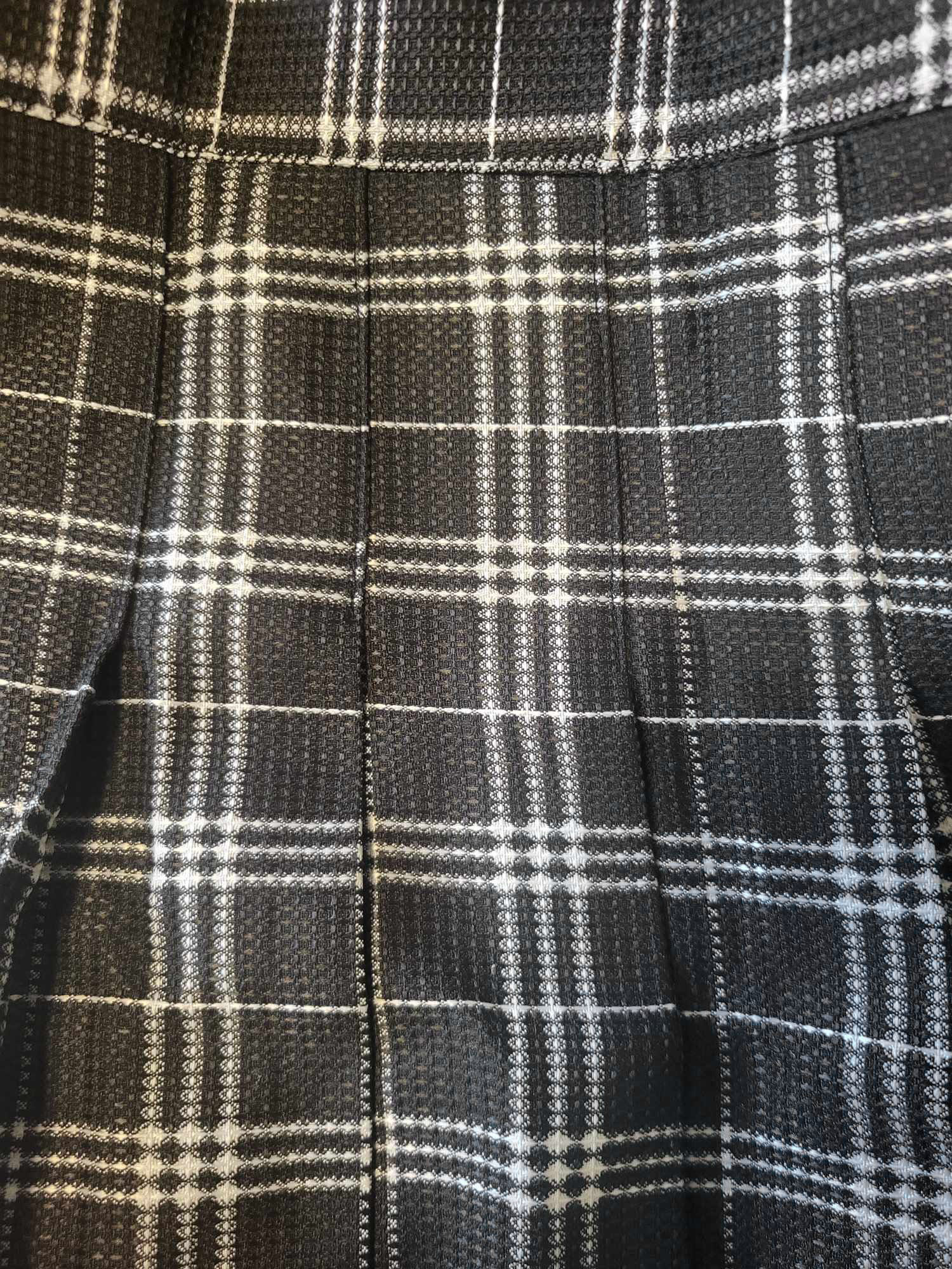 Plisowana spódnica mini w kratkę rozmiar S - obrazek 5