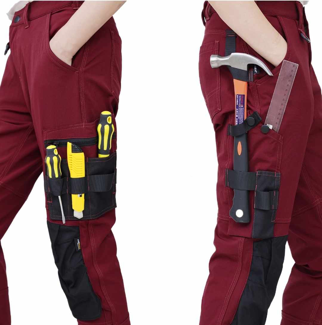 Damskie spodnie robocze Slim-Fit z wyściółką na kolanach - obrazek 4