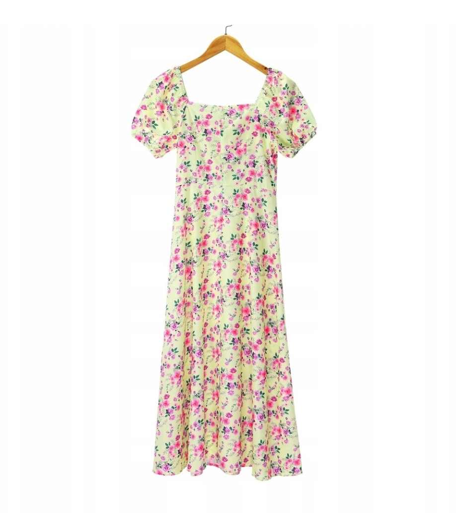 Sukienka letnia midi w kwiaty rozmiar XS/S - obrazek 2