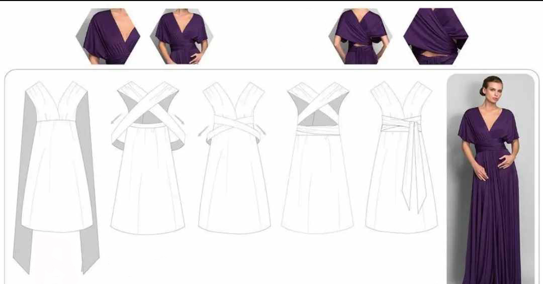 Sukienka maxi wiązana na różne sposoby S/M - obrazek 4