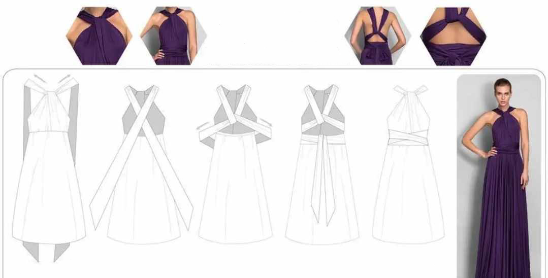 Sukienka maxi wiązana na różne sposoby S/M - obrazek 5