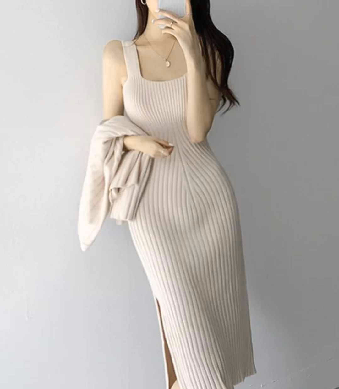 Dzianinowy komplet dwuczęściowy rozmiar S/M - obrazek 3