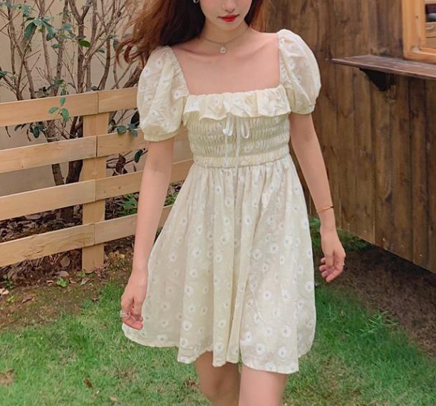 Sukienka letnia mini w kwiatki rozmiar S - obrazek 6