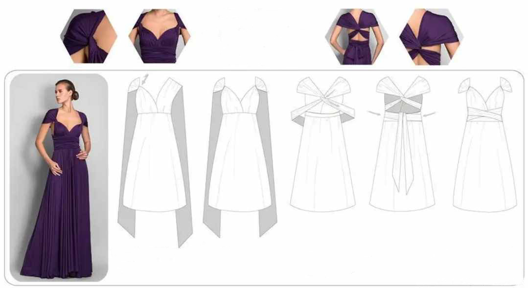 Sukienka maxi wiązana na różne sposoby S/M - obrazek 8