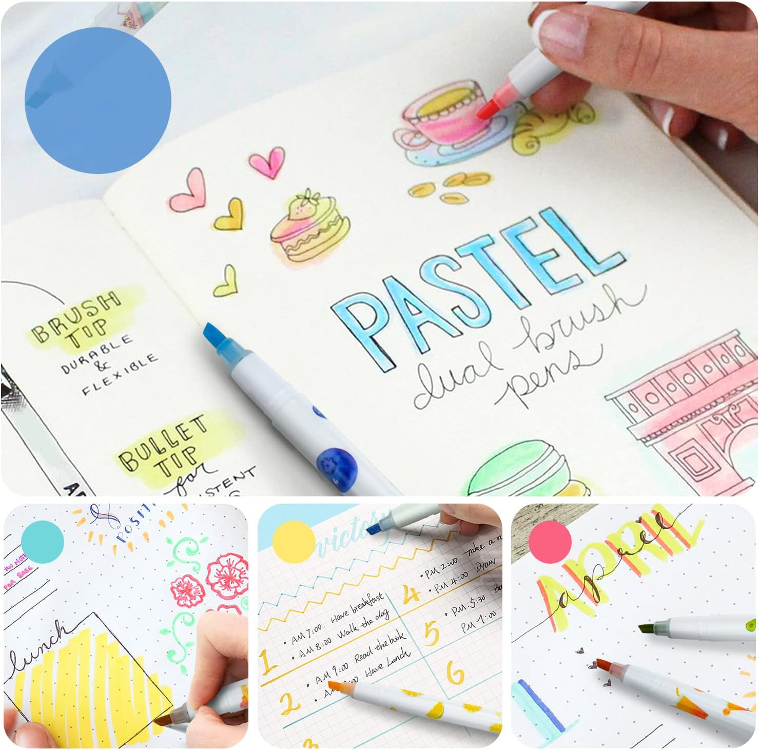 Markery fluorescencyjne wielokolorowe 15 sztuk - obrazek 5