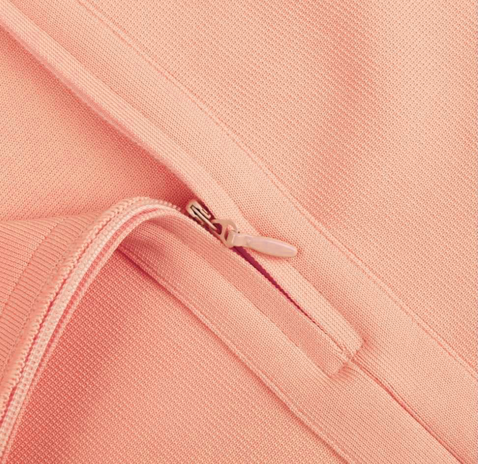 Bandażowa sukienka łososiowa rozmiar M - obrazek 5