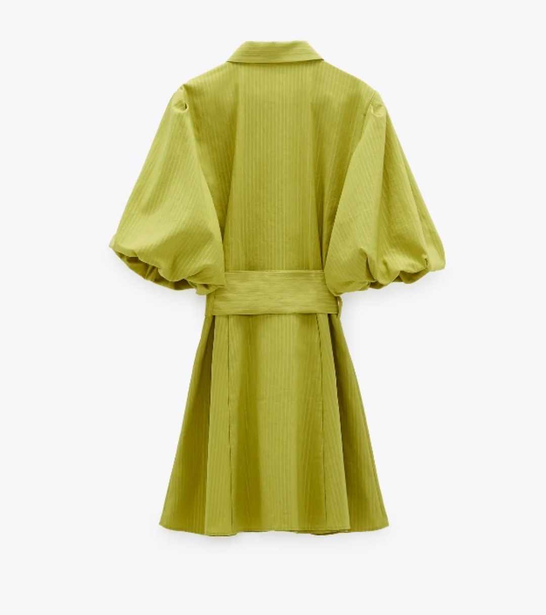 Sukienka koszulowa bufiaste rękawy rozmiar S - obrazek 2