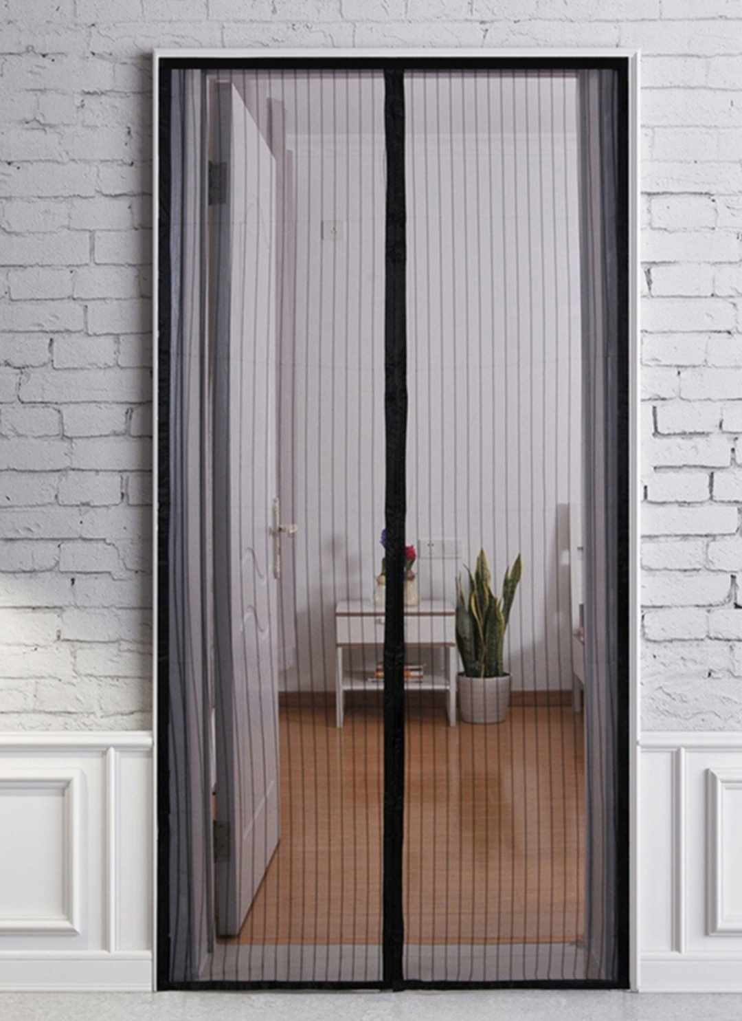 Moskitiera na drzwi z zapięciem na magnes 95x210cm - obrazek 2